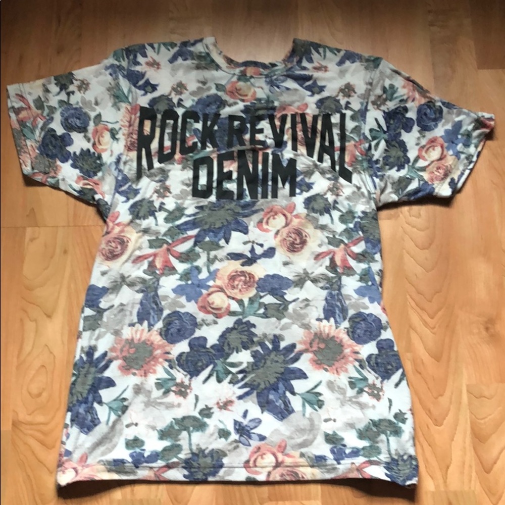 Men's rock revival floral t-shirt